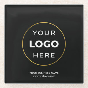Your Custom Logo Business Corporate Glass Coaster