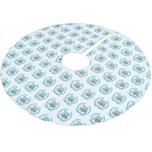 Your Custom Logo   Image All Over Patterned Brushed Polyester Tree Skirt