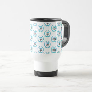 Your Custom Logo Image All Over Patterned Travel Mug