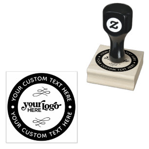 Your Custom Logo Personalized Monogram or Text Rubber Stamp