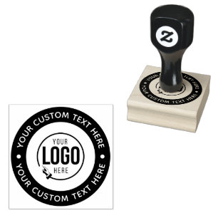 Your Custom Logo  Personalized Monogram or Text Rubber Stamp