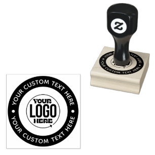 Your Custom Logo  Personalized Monogram or Text Rubber Stamp