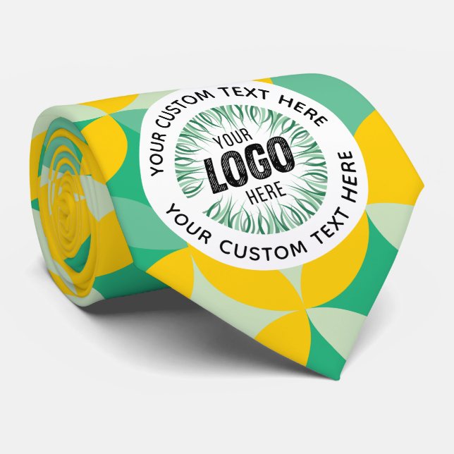 Your Custom Logo  Personalized Monogram or Text Tie (Rolled)