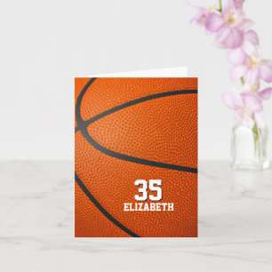 your custom message simple basketball greeting card