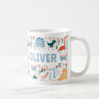 Your Custom Name Kids Cute Colourful Dinosaurs