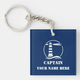 Your Custom Name Or Boat Name Classic Lighthouse Keychain