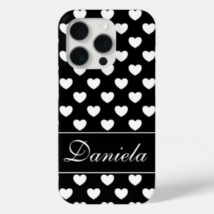 Your Custom Name Template - Flashy Black and White iPhone 15 Pro Case