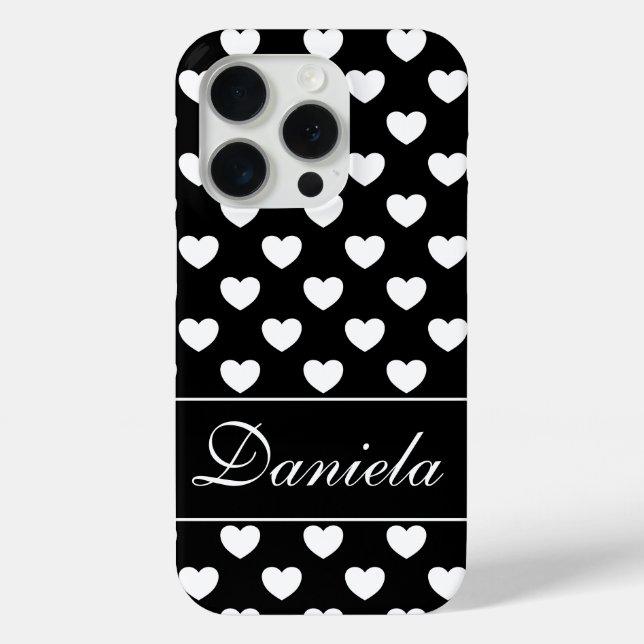 Your Custom Name Template - Flashy Black and White Case-Mate iPhone Case (Back)