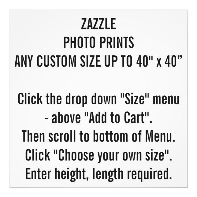 Your Custom NullValue Photo Enlargement Print (Front)