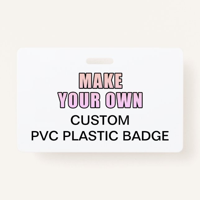 Your Custom Personalized Office Event Identity PVC Badge (Front)