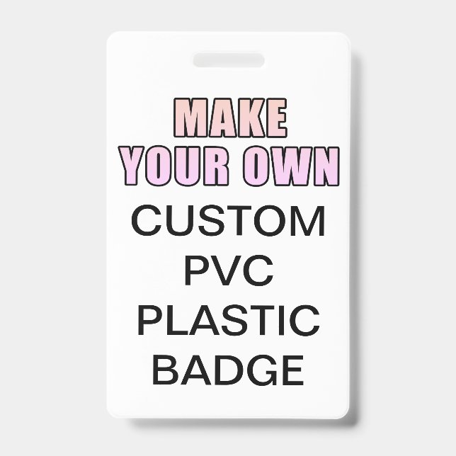 Your Custom Personalized Office Identity PVC Card Badge (Front)
