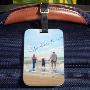 Your Custom Photo Luggage Tag Personalized Text