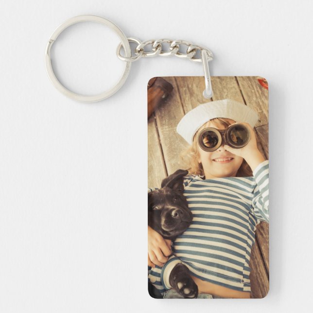 Your Custom Photos Double-Sided Rectangle Keychain (Front)
