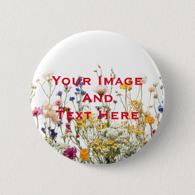 Your custom Picture and Text Personalized 2 Inch Round Button (Front)