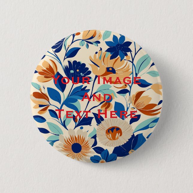 Your custom Picture and Text Personalized 2 Inch Round Button (Front)