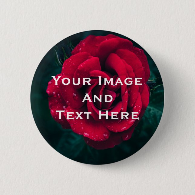 Your custom Picture and Text Personalized 2 Inch Round Button (Front)