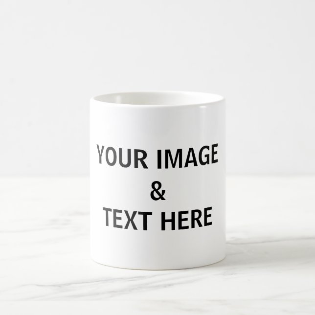 Your custom Picture and Text Personalized Coffee Mug (Center)