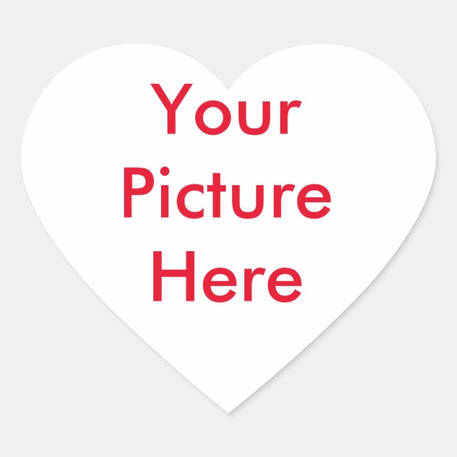 Your custom Picture Heart Sticker (Front)