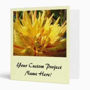 Your Custom Project Name Binder Yellow Dahlia