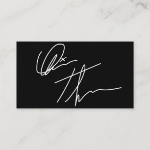 Your Custom Signature  Business Card