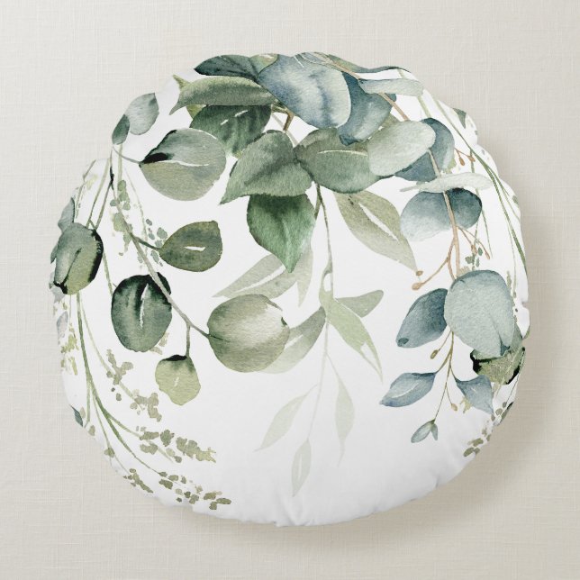 Your Custom Sturdy Spun Polyester Round Pouf Pillow (Front)