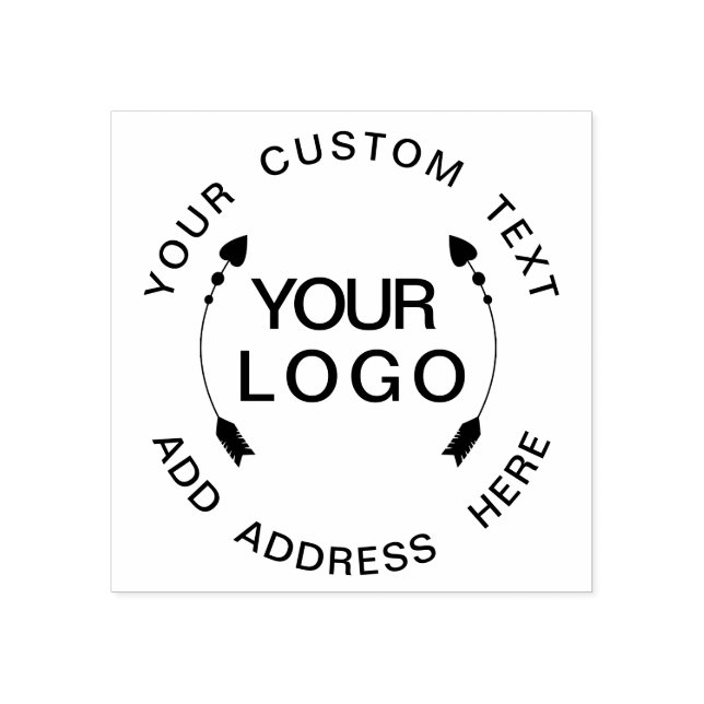 Your Custom Text Add Logo Professional Star Rubber Stamp (Imprint)