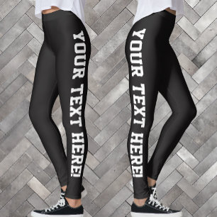 Your Custom Text Design Your Own DIY Leggings