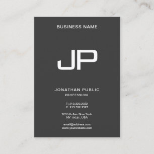 Your Custom Text Elegant Modern Monogram Mighty Business Card