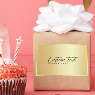 Your Custom Text Elegant Typography Gold Template Sticker