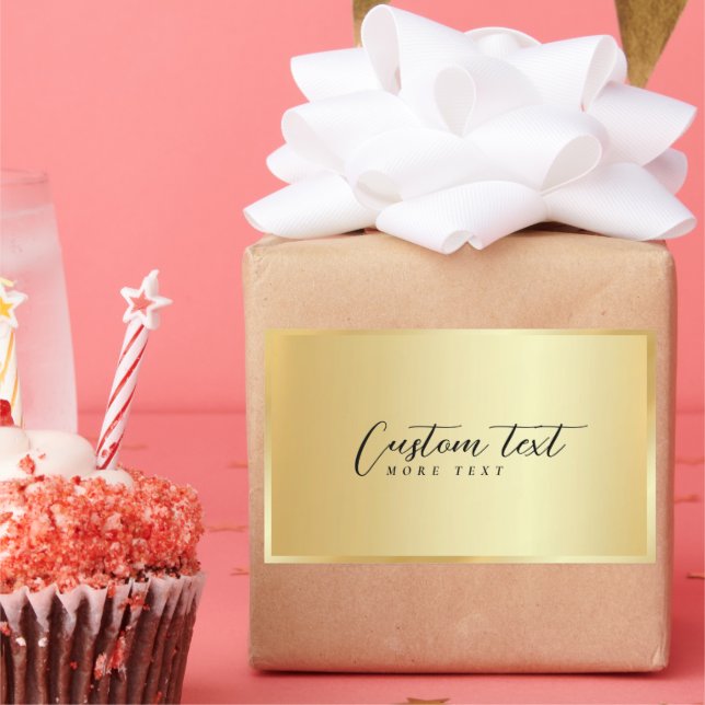 Your Custom Text Elegant Typography Gold Template Sticker (Party)