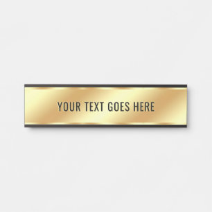 Your Custom Text Gold Template Elegant Room Name Door Sign
