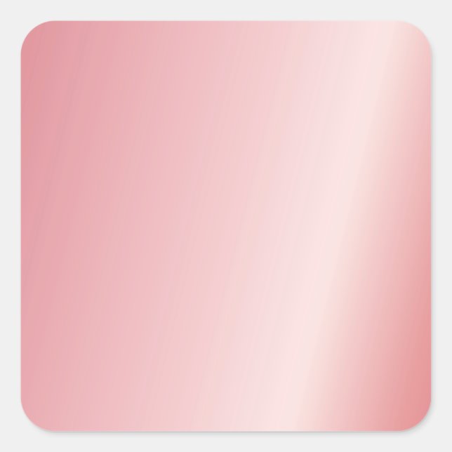 Your Custom Text Logo QR Code Blank Rose Gold Square Sticker (Front)