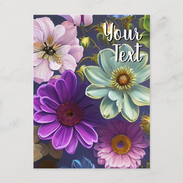 Your Custom Text Mixed Flowers 13 Template (Front)