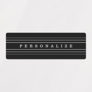 Your Custom Text & Modern Stripes Black & White