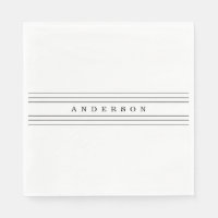 Your Custom Text & Modern Stripes | Black & White