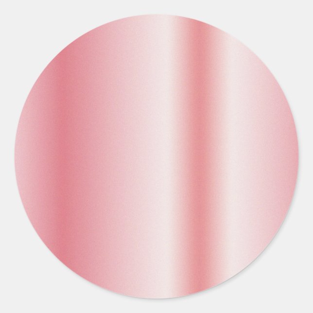 Your Custom Text Monogram Name Rose Gold Blank Classic Round Sticker (Front)