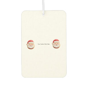 Your Custom Text Santa Cookie Christmas Air Freshener