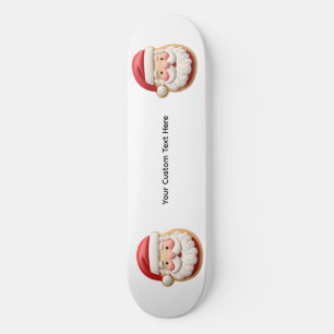 Your Custom Text Santa Cookie Christmas Skateboard