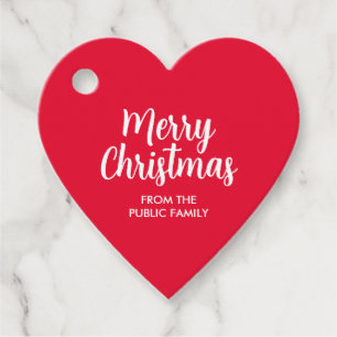 Your Custom Text Script Template Merry Christmas Favour Tags