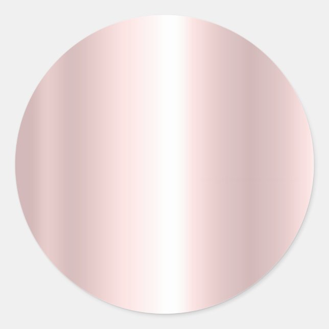 Your Custom Text Stylish Template Blank Rose Gold Classic Round Sticker (Front)