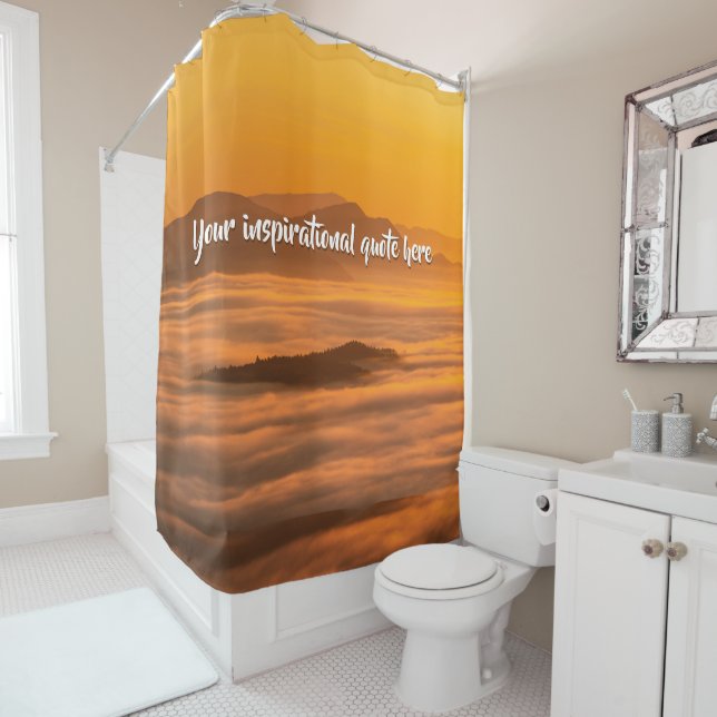 Your custom text sunrise above foggy landscape (In Situ)