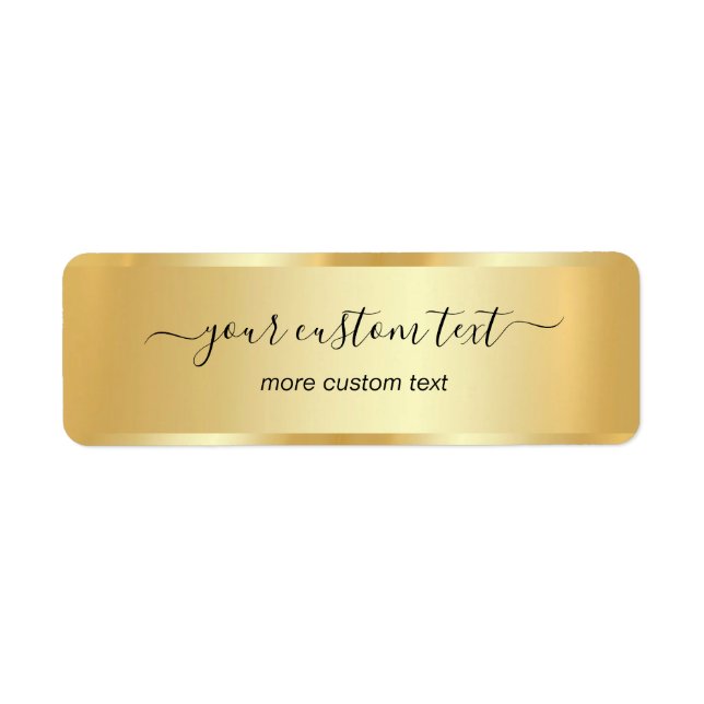 Your Custom Text TGold Script Return Address (Devant)