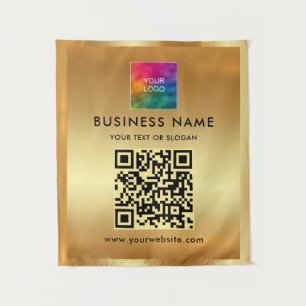 Your Custom Text Upload Business Logo Backdrop Tapestry