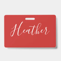 Your Custom White Script on Red