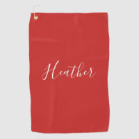 Your Custom White Script on Red