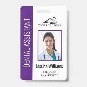 Your Dental Clinic Logo Dentist Employee Photo ID  Badge