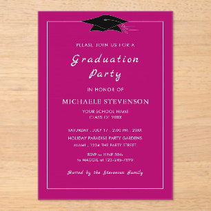 Your Design Acrylic Graduation Invitation Template