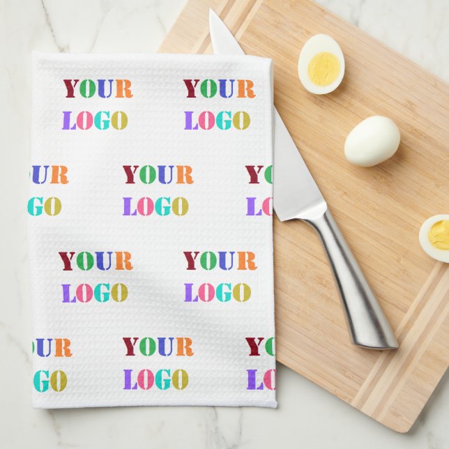 Your Design Company Logo Kitchen Towel Template (Quarter Fold)