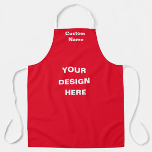 Your Design Custom Colours, Personalized Red Chef Apron