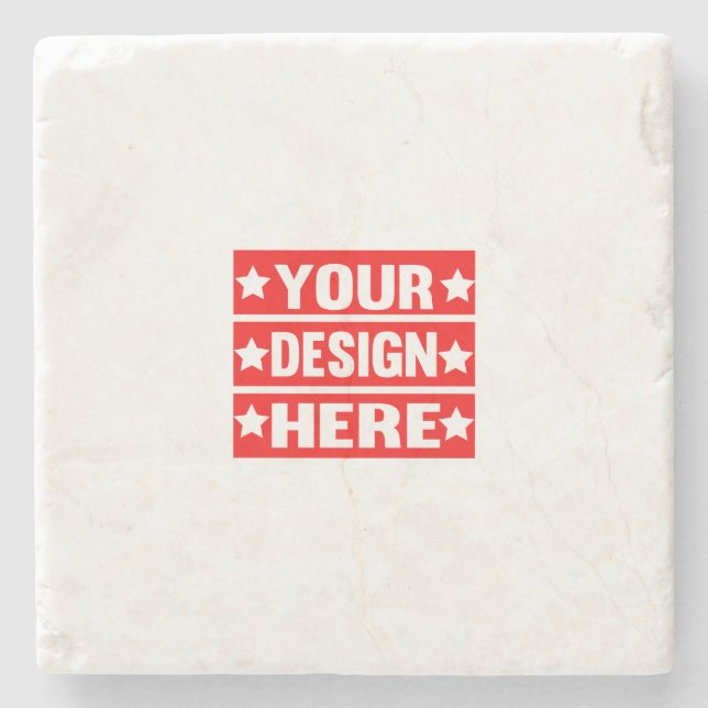 Your Design Here Custom   Stone Coaster (Front)